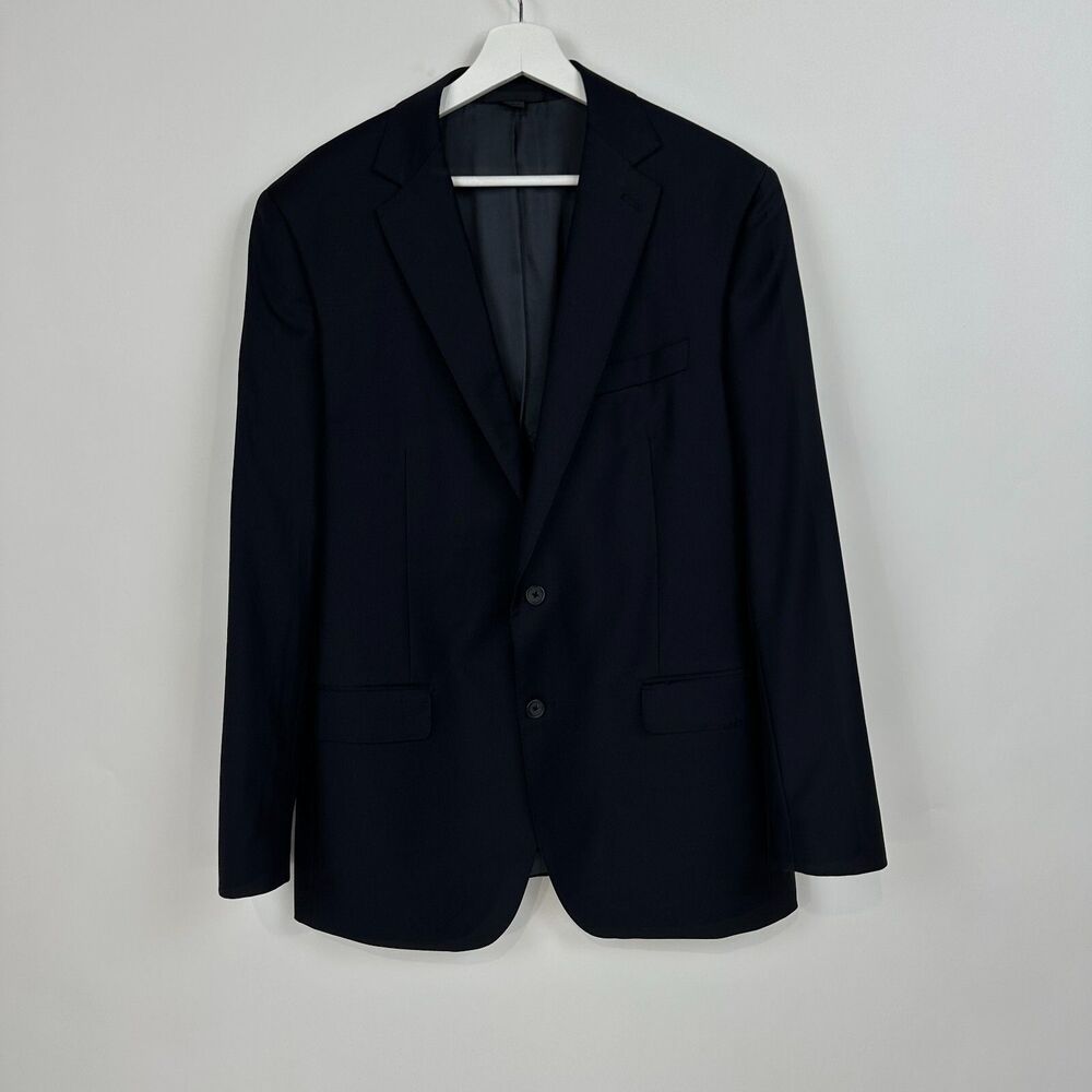 Paul Betenly Blazer 42L Dark Navy Wool Thomas Jacket 2 Button Double Vented